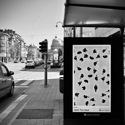 The work on a street display beside a road