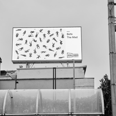 An outdoor billboard showing the work